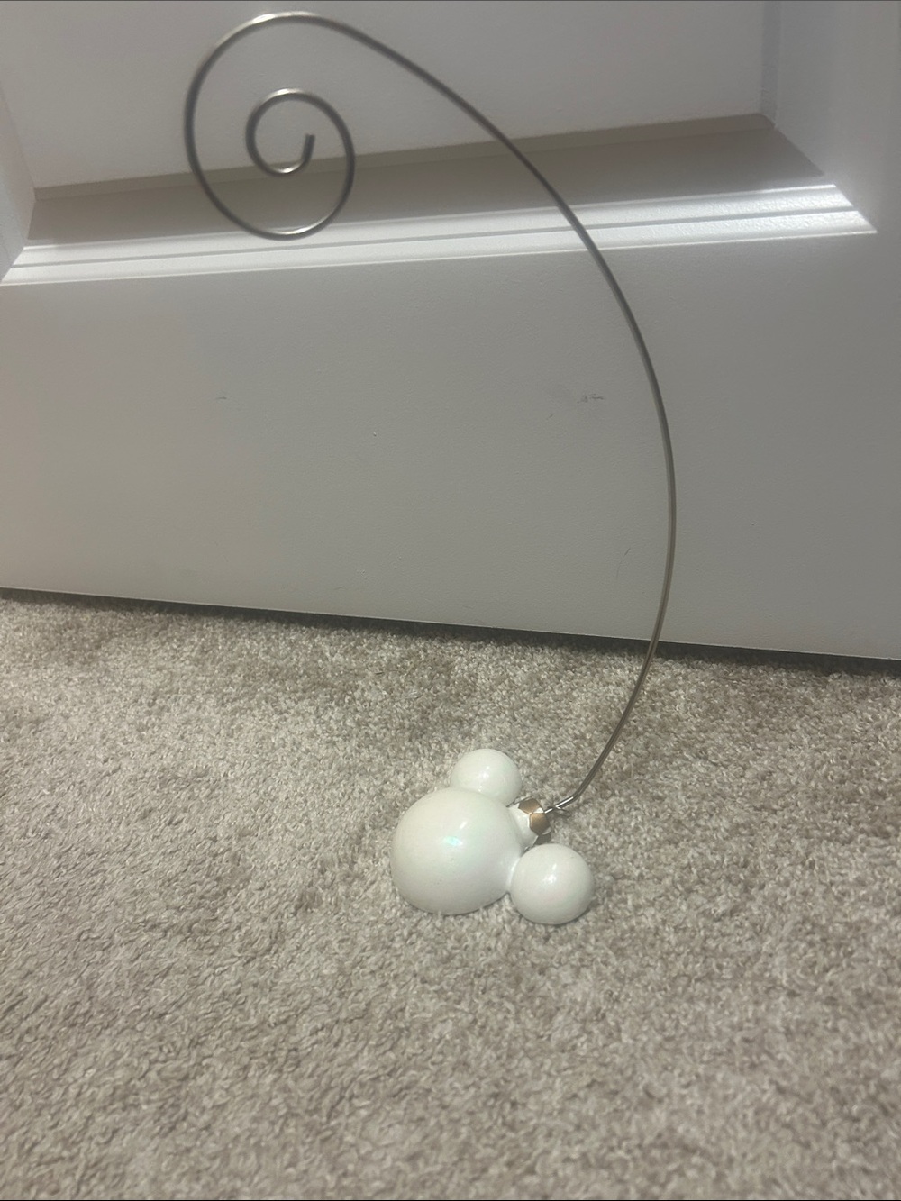 Disney White Iridescent Mickey Mouse ornament holder